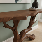 Sculptural Driftwood Console Table