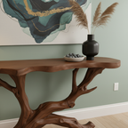 Sculptural Driftwood Console Table