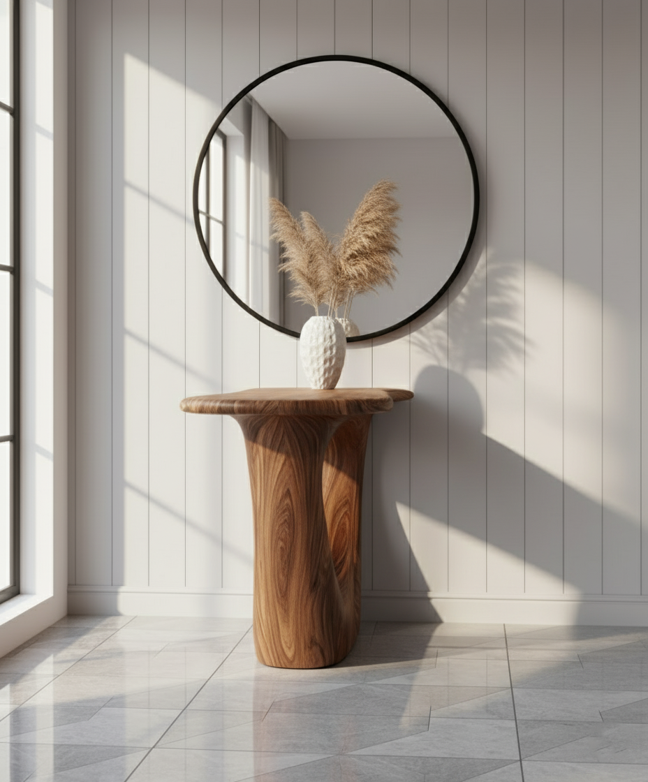 Abstract Modern Block Console Table