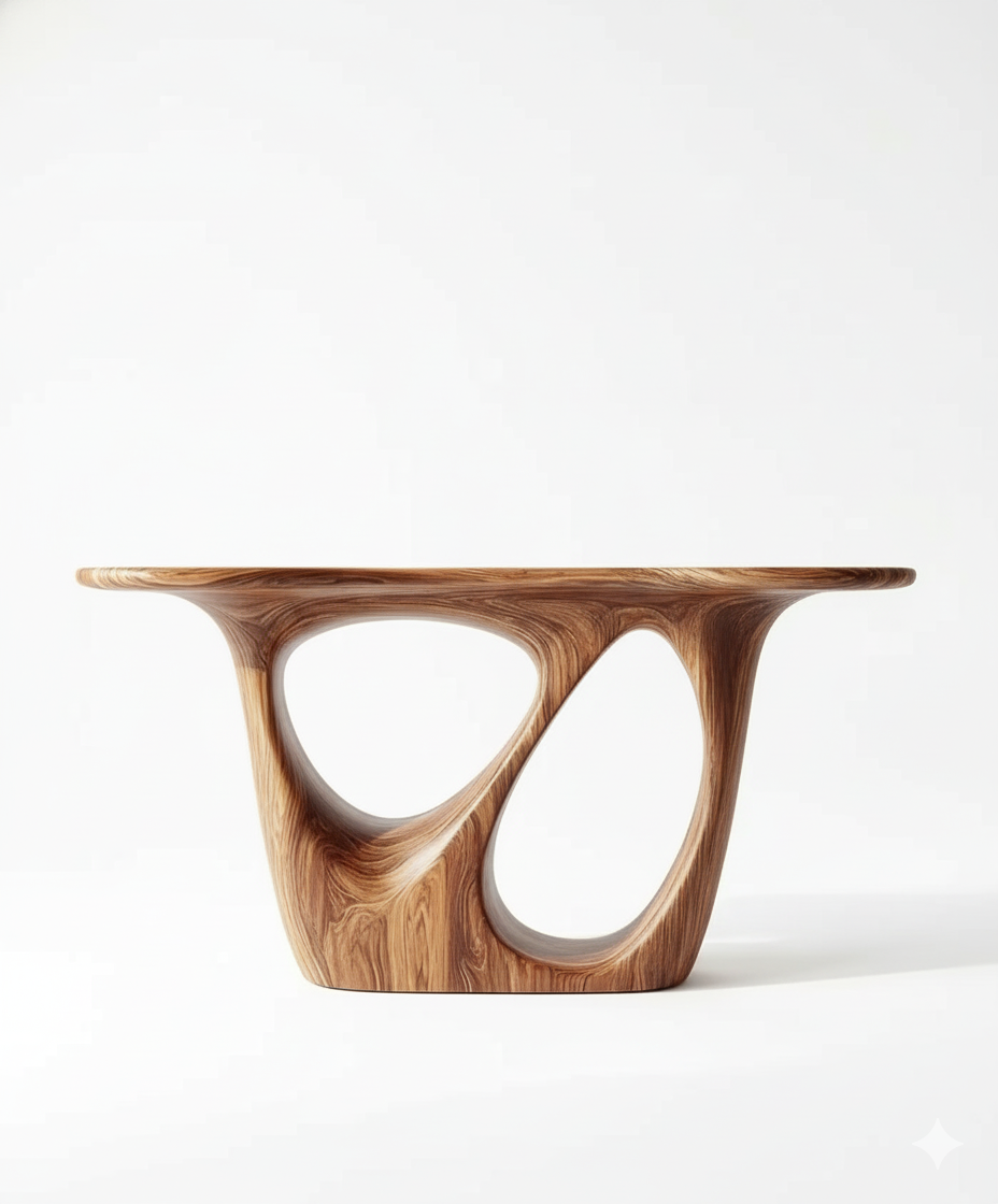 Abstract Modern Block Console Table