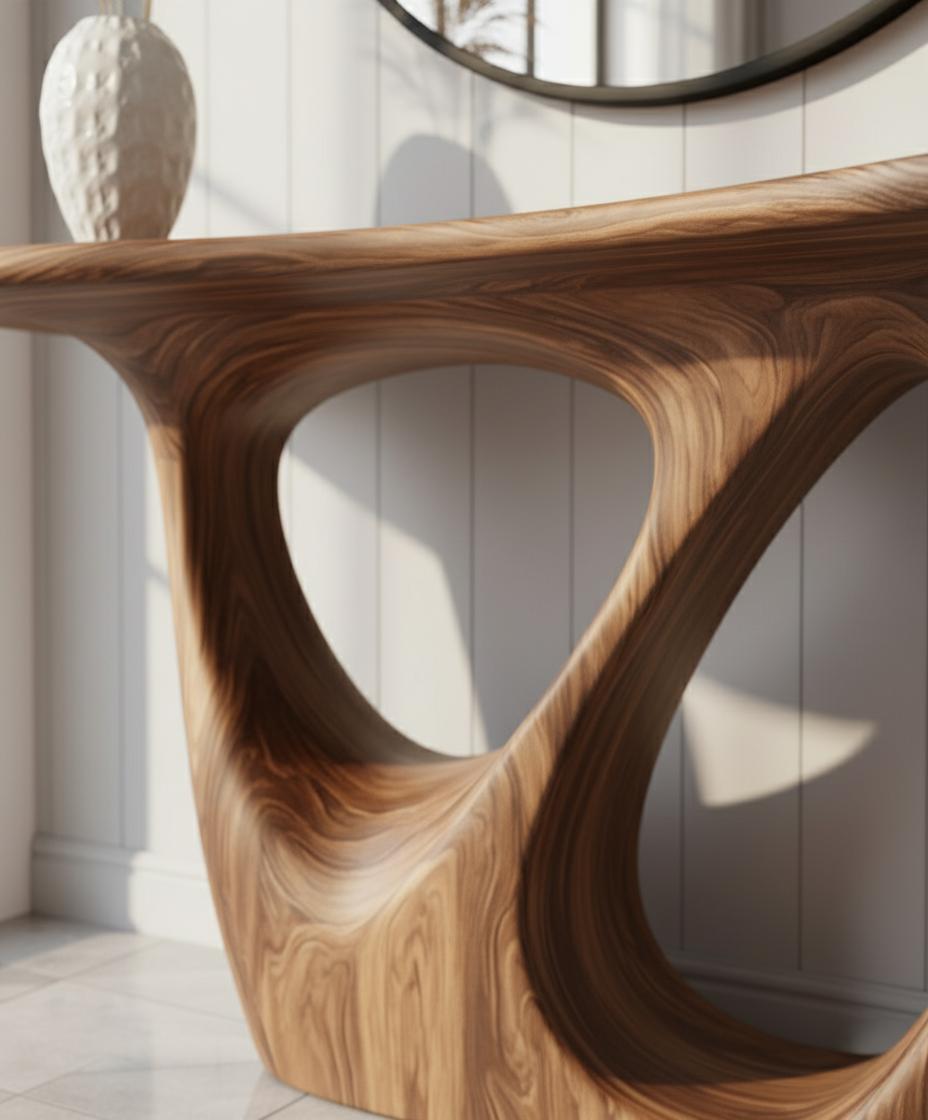 Abstract Modern Block Console Table