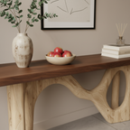 Modern Timber Block Console Table