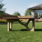 Modern Timber Block Console Table