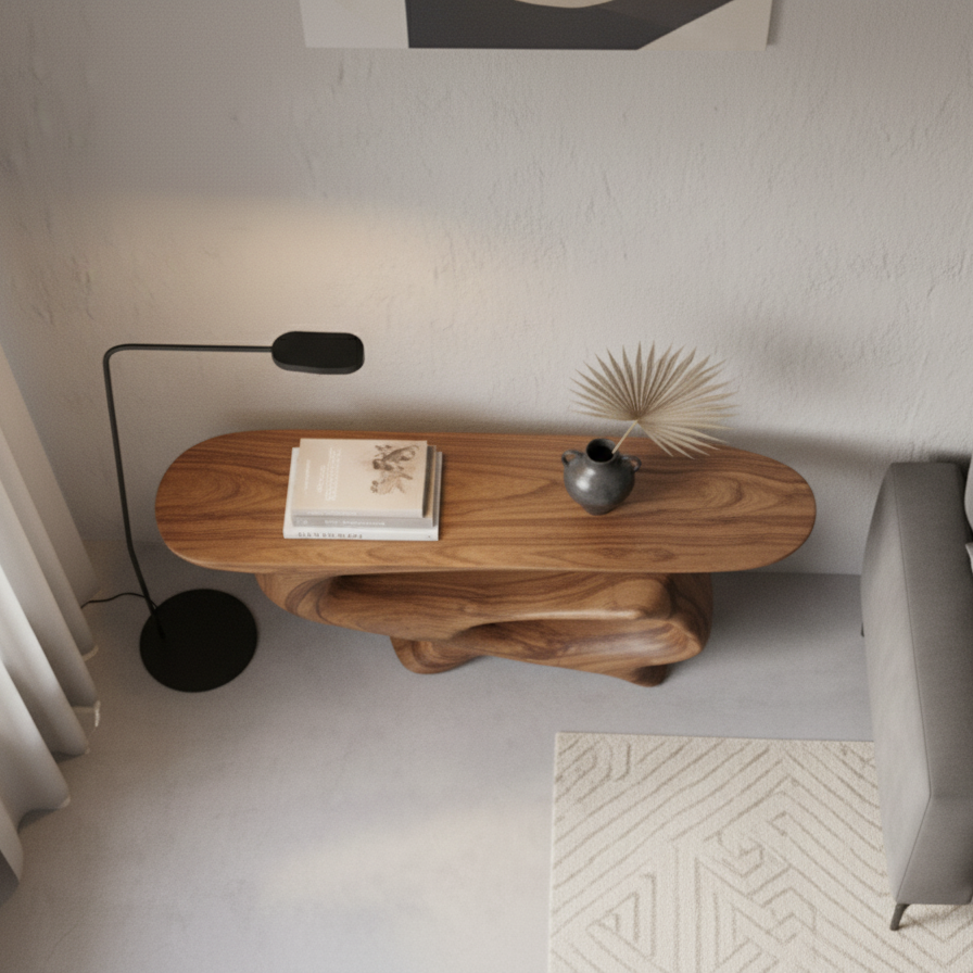 Driftform Hand-Carved Organic Wood Table