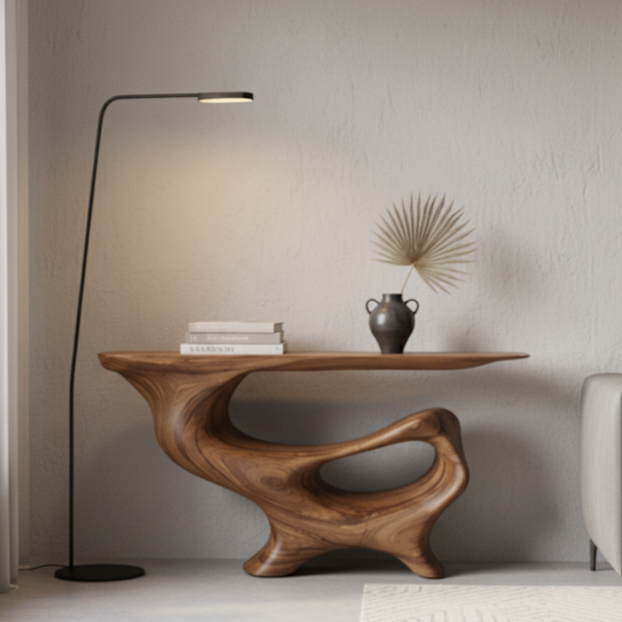 Driftform Hand-Carved Organic Wood Table