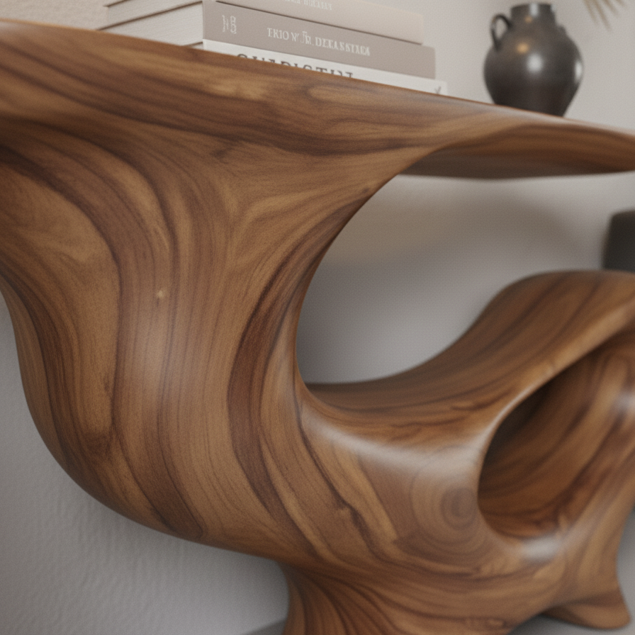 Driftform Hand-Carved Organic Wood Table