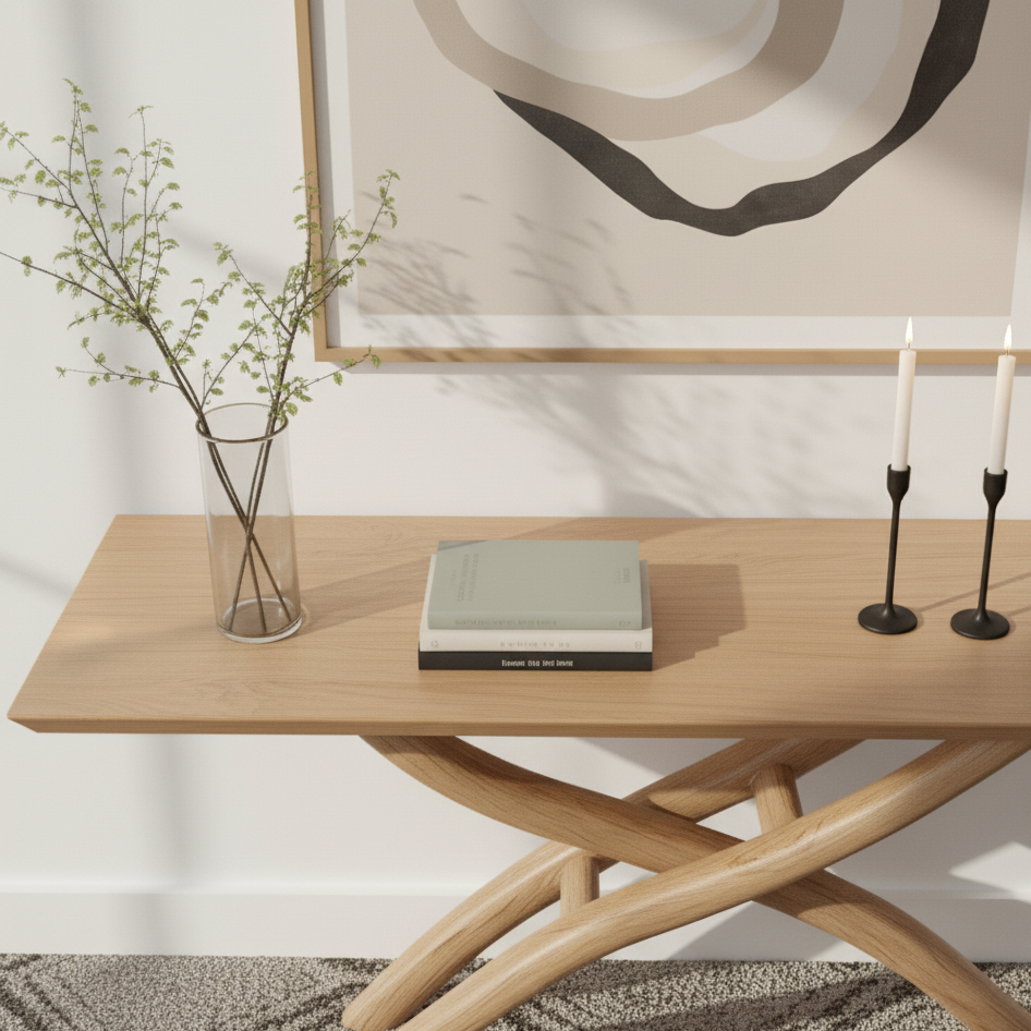 Sculptural Cairn Console Table