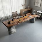 Live Edge Stone Console Table