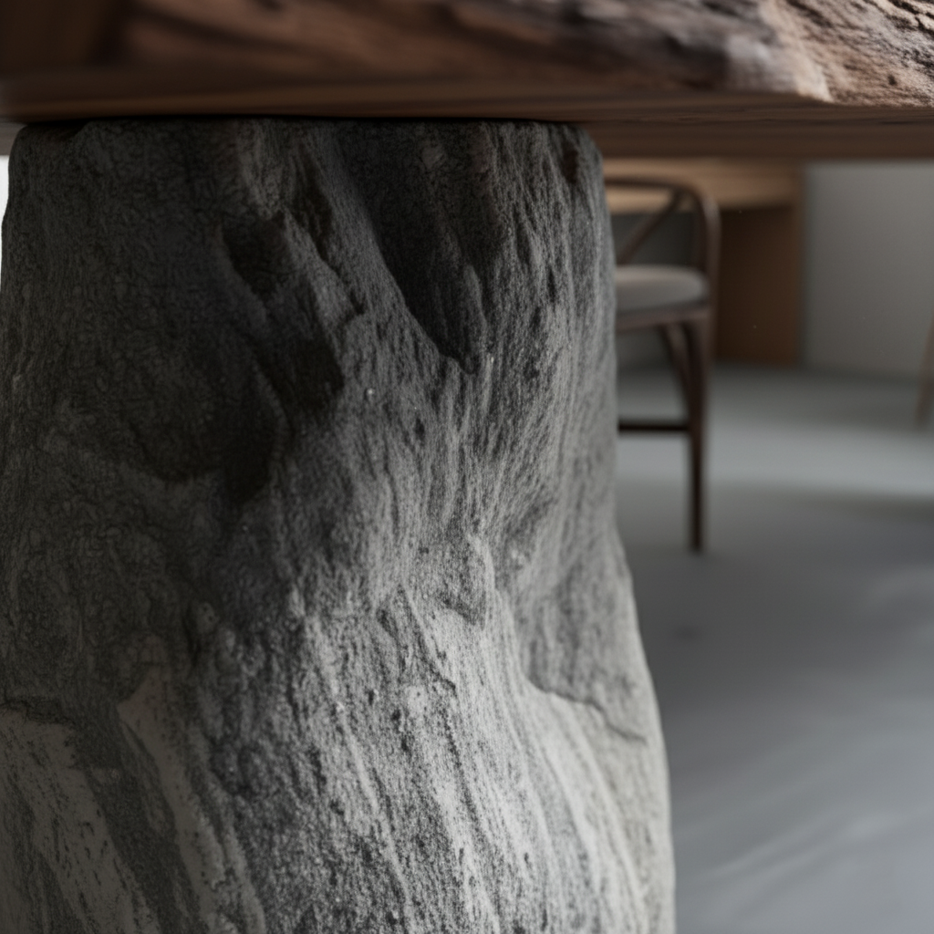 Live Edge Stone Console Table