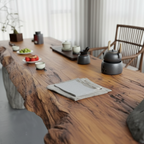 Live Edge Stone Console Table