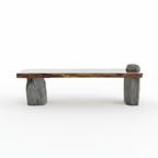 Live Edge Stone Console Table