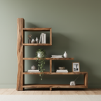 Modern Rustic Wooden Bookshelf