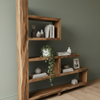 Modern Rustic Wooden Bookshelf