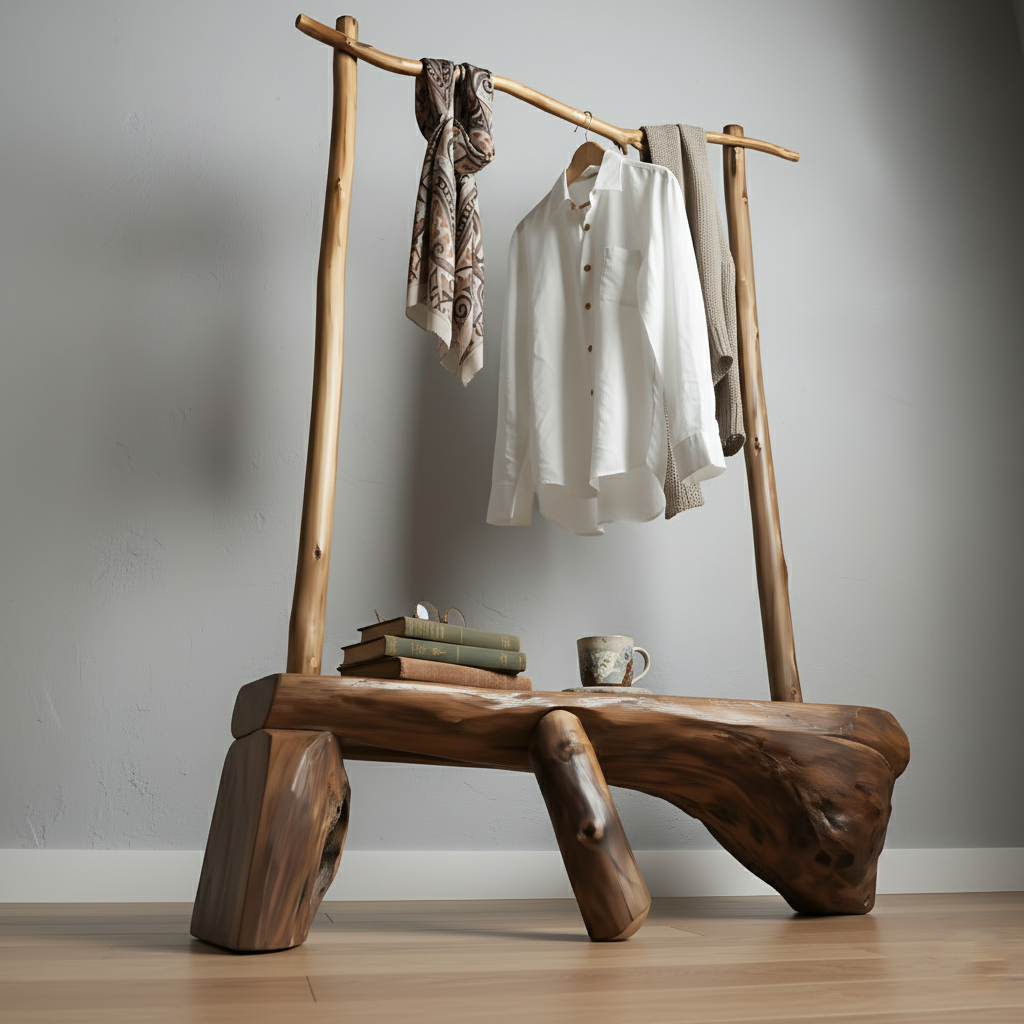 Live Edge Rustic Display Stand