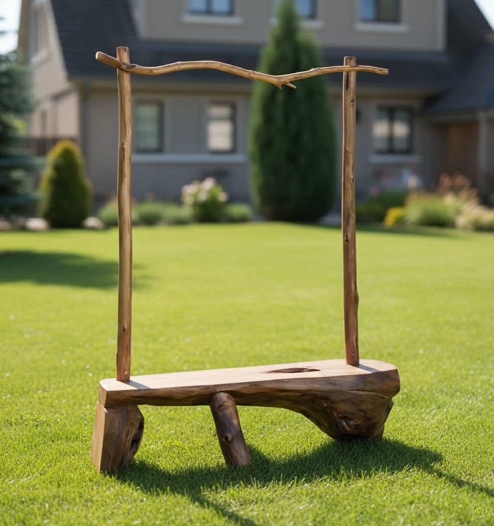 Live Edge Rustic Display Stand
