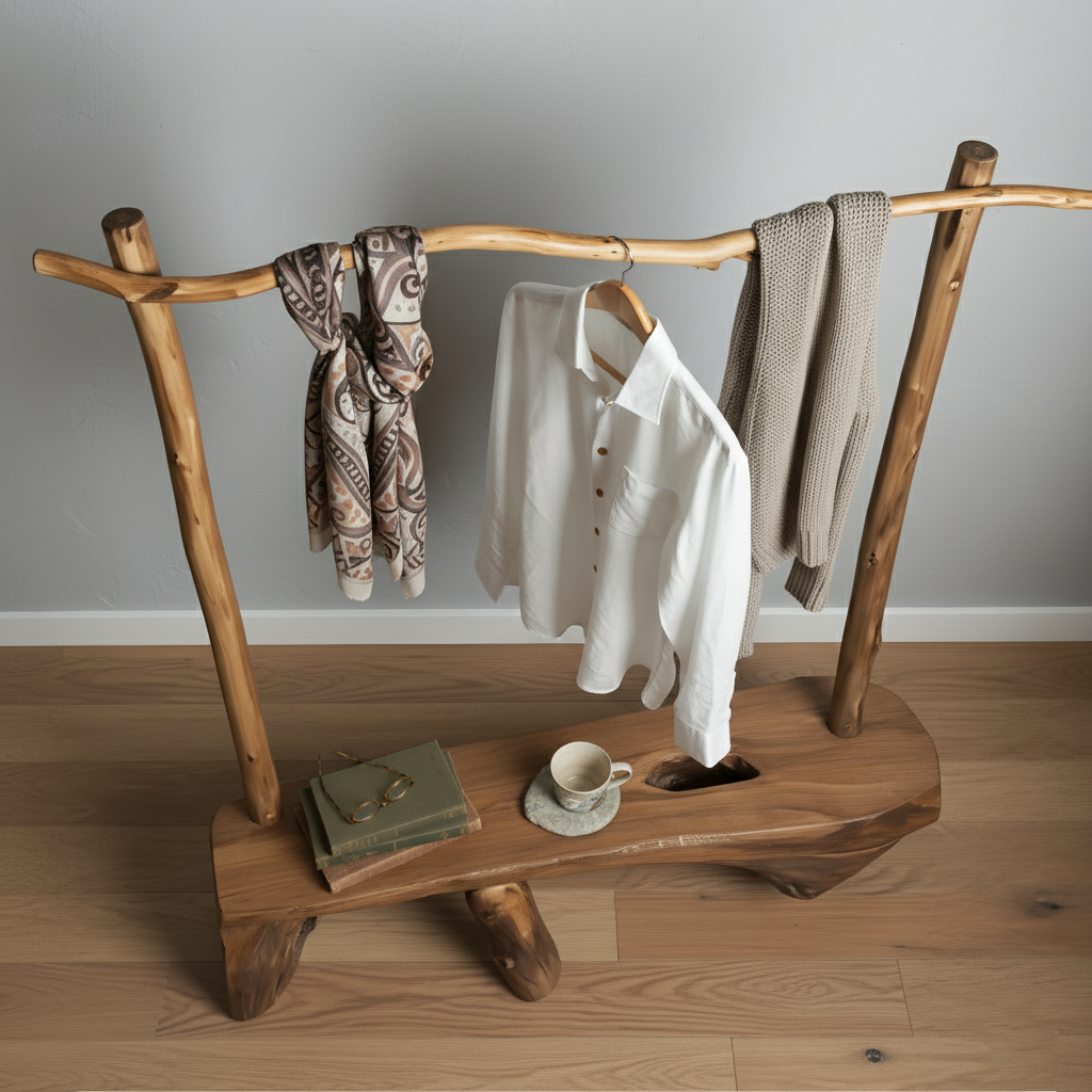 Live Edge Rustic Display Stand