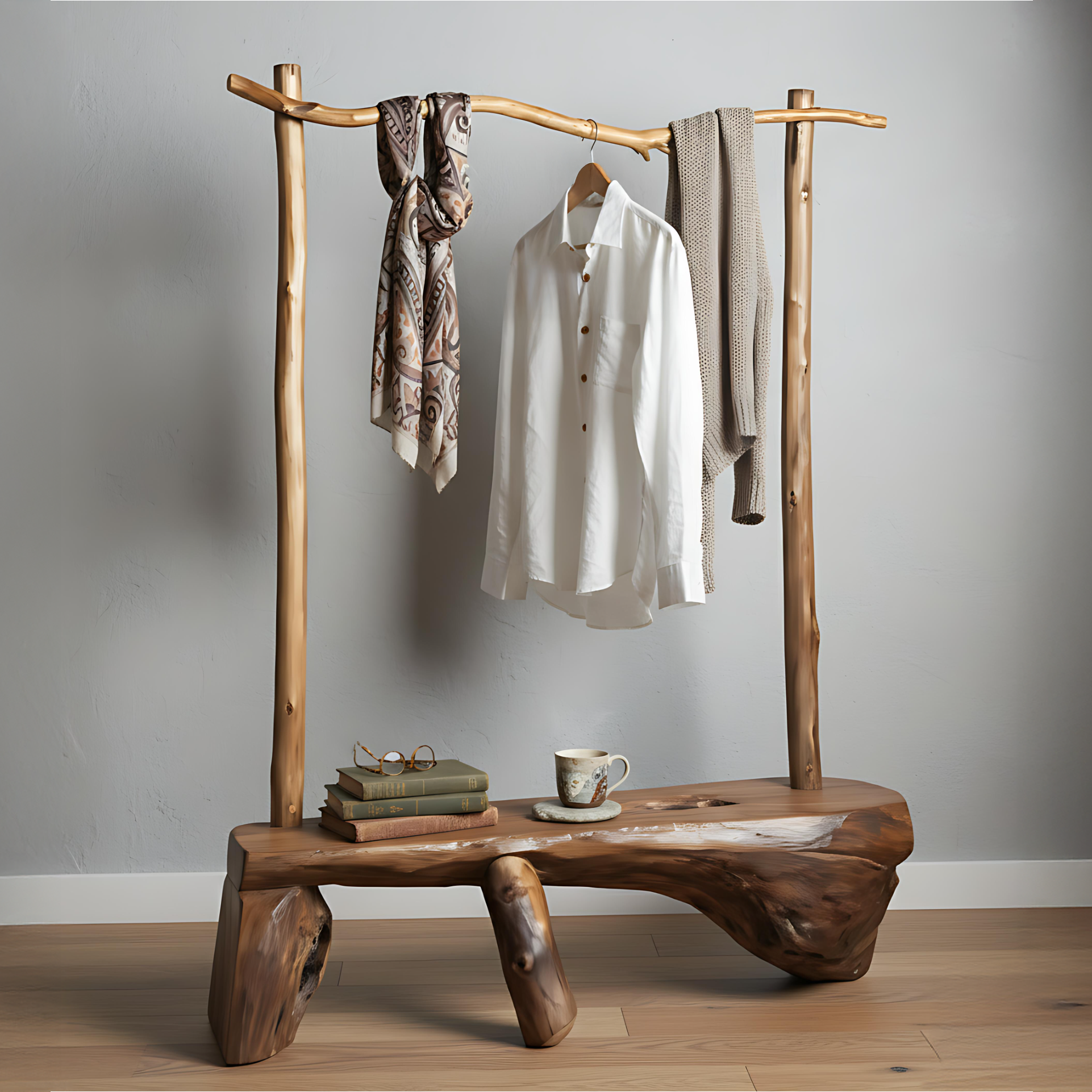 Live Edge Rustic Display Stand