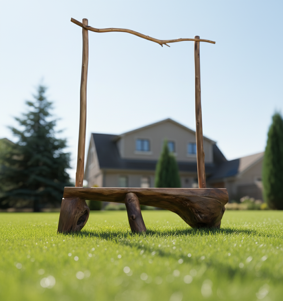 Live Edge Rustic Display Stand