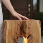 Live Edge Wood Floor Lamp