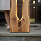 Live Edge Wood Floor Lamp