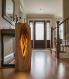 Live Edge Wood Floor Lamp