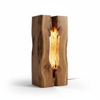 Live Edge Wood Floor Lamp