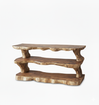 Live Edge Tiered Shoe Rack