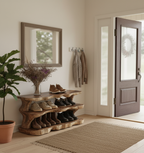 Live Edge Tiered Shoe Rack