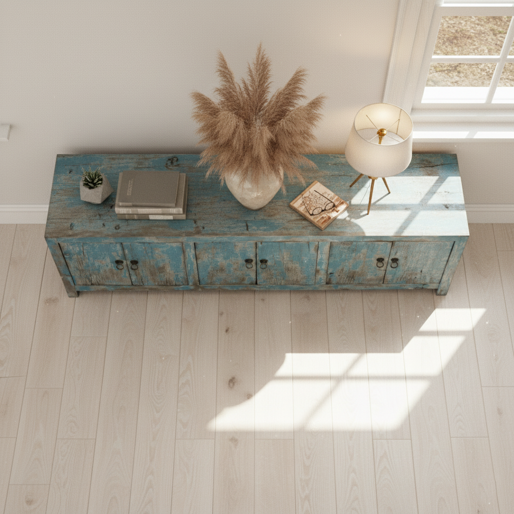 Vintage Timber Block Console