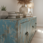 Vintage Timber Block Console