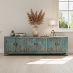 Vintage Timber Block Console