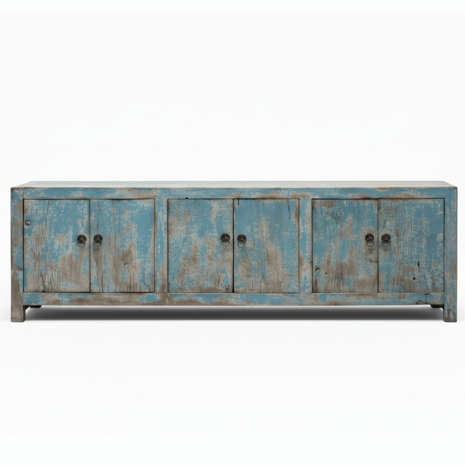 Vintage Timber Block Console
