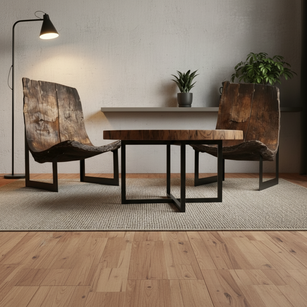 Rustic Wood Dining Set