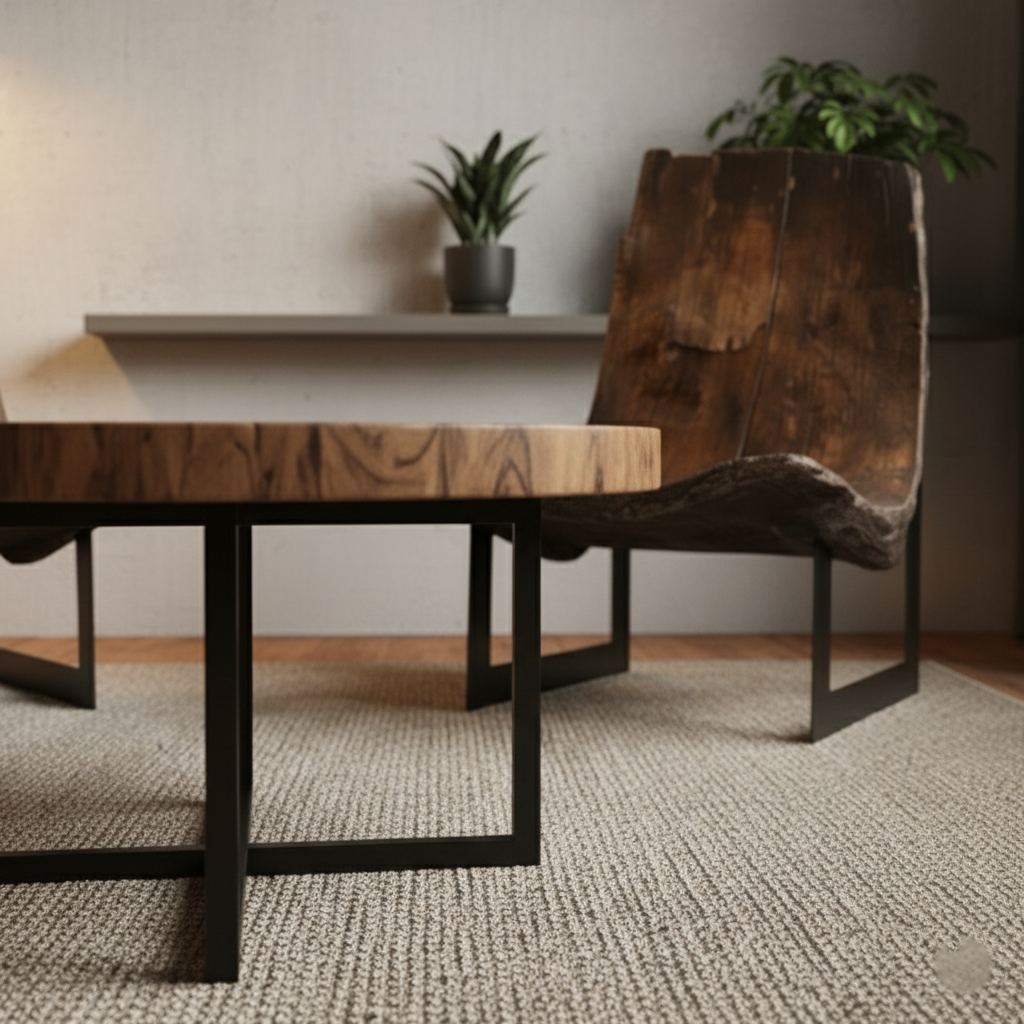 Rustic Wood Dining Set