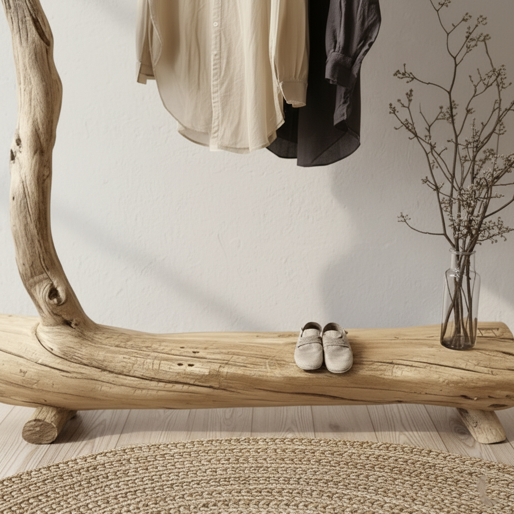 Live Edge Organic Hall Tree