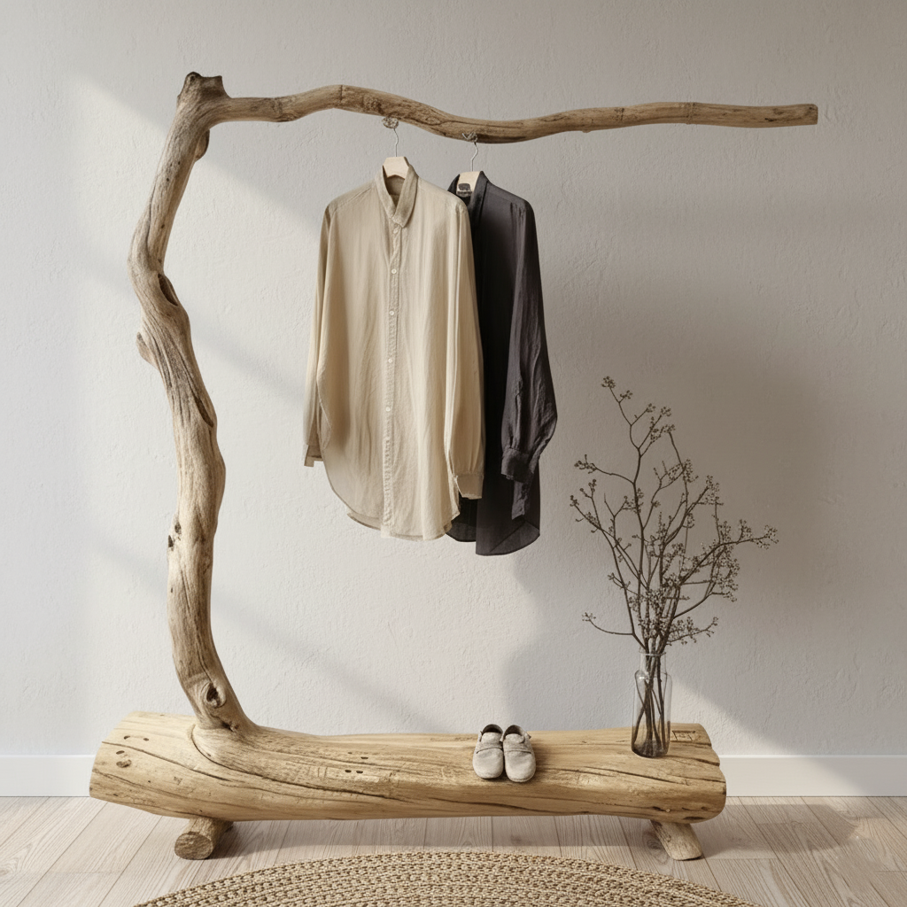 Live Edge Organic Hall Tree