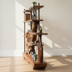 Asymmetrical Wood Bookshelf