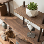 Asymmetrical Wood Bookshelf