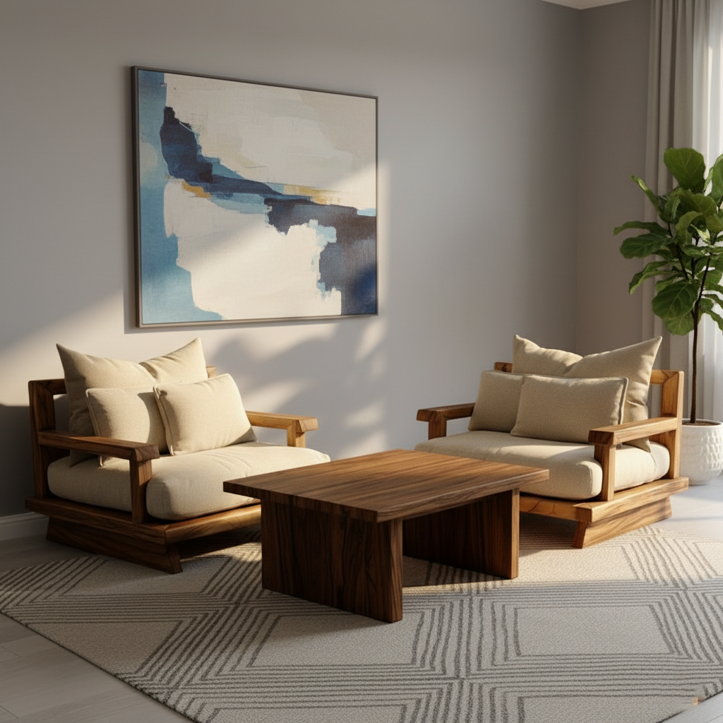 Luxury Solid Wood Table Set