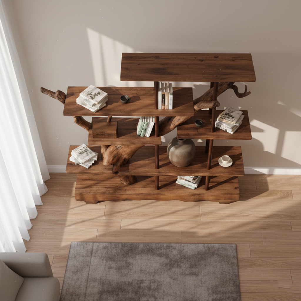 Modern Rustic Bookshelf
