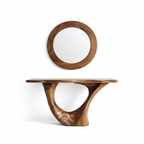 Sculptural Console Table & Mirror Set