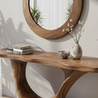 Sculptural Console Table & Mirror Set