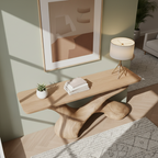 Modern TimberGrid Wood Console