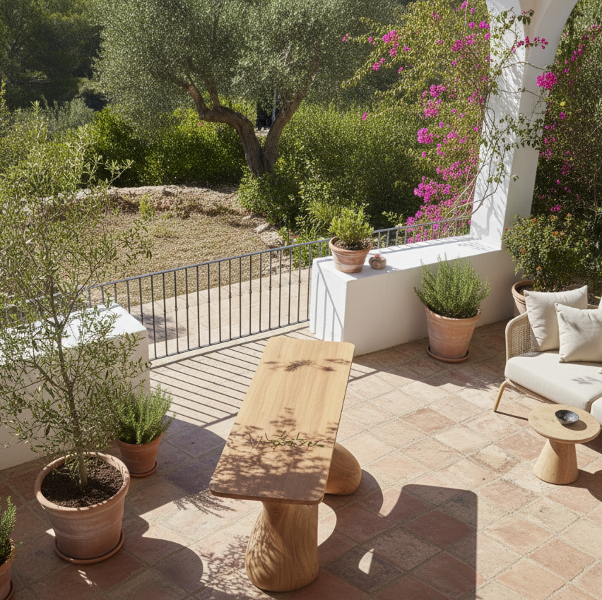 Modern TimberGrid Wood Console