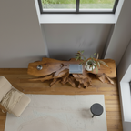 Abstract Roots Grid Wood Console